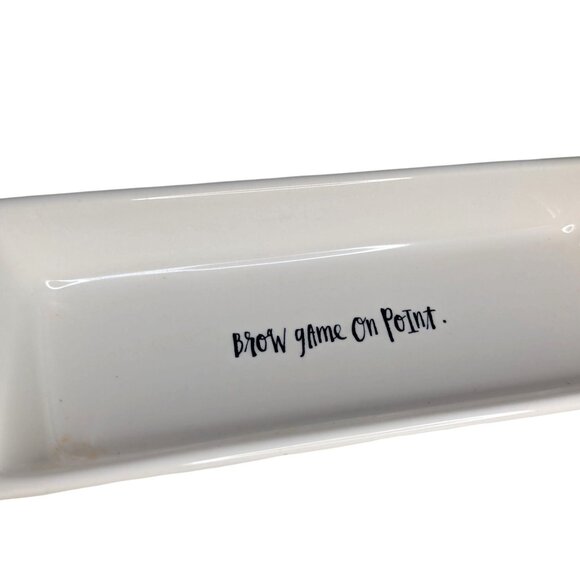 Rae Dunn Artisan Collection Brow Game On Point Ceramic Tray - Picture 2 of 5